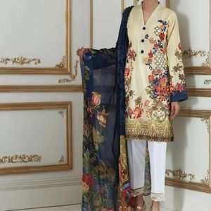 Pakistani Brand So Kamal Embroidered Suit